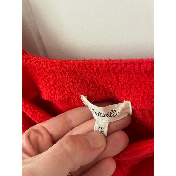 Madewell Tie Front Ruffle Tank Top XS Red - Picture 6 of 7